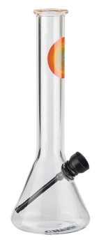 Glas Mini Kolben Bong Beaker ca. 20cm "Champ High Chemistery"